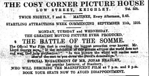 Somme film advert Keighley