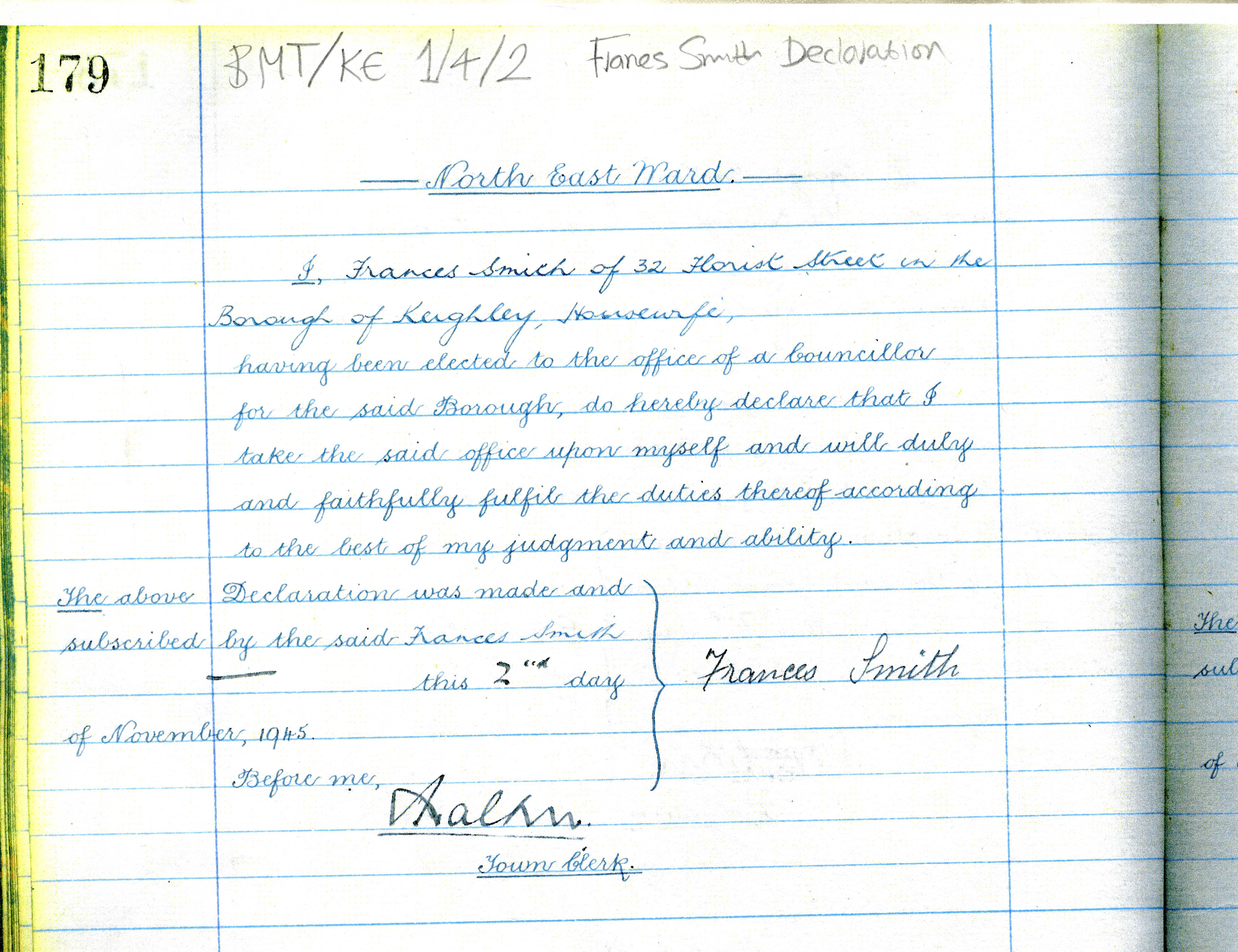 Frances wins the North east Ward Seat Municipal Election