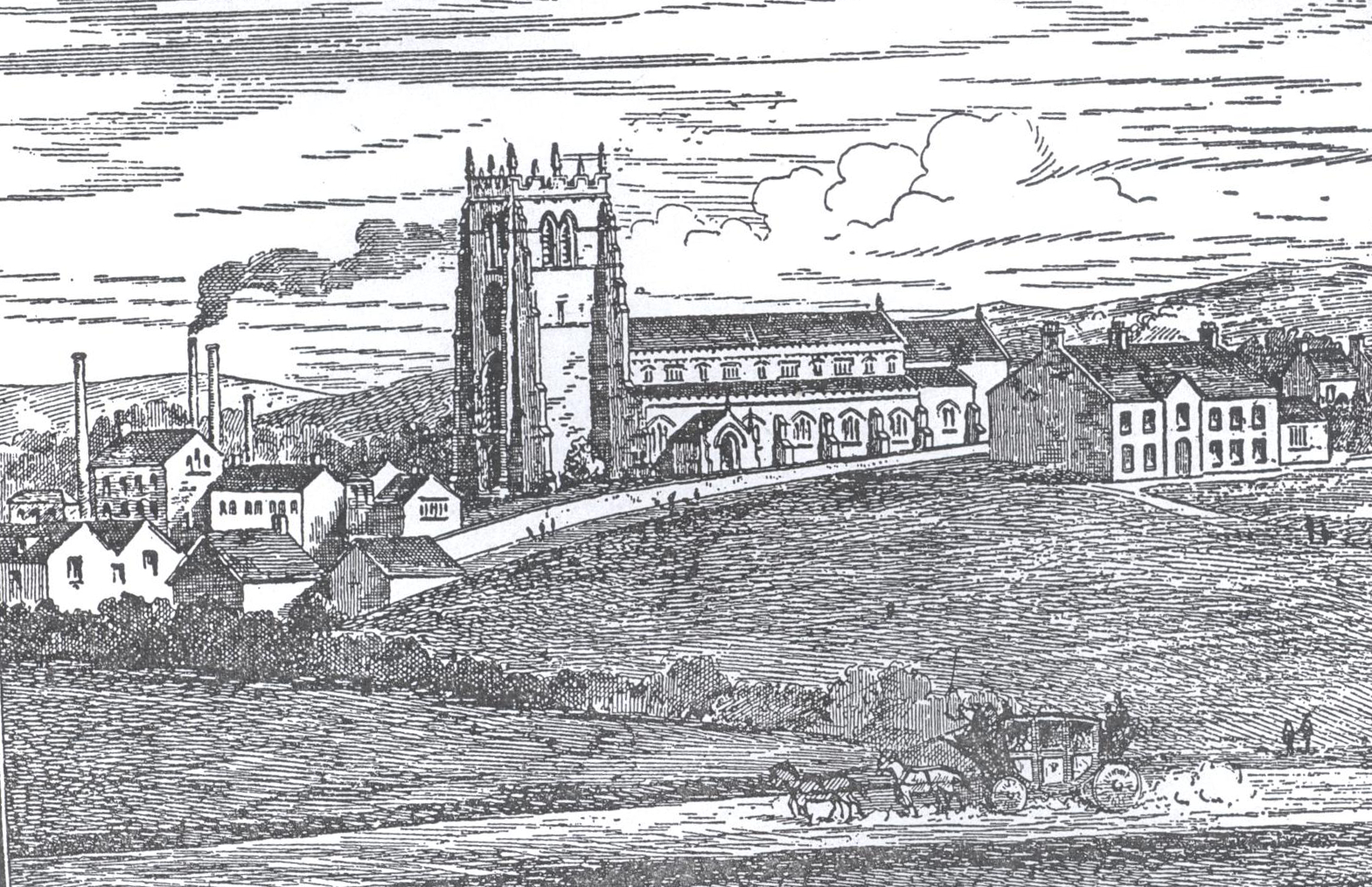 Parish Church and Vicarage 1810