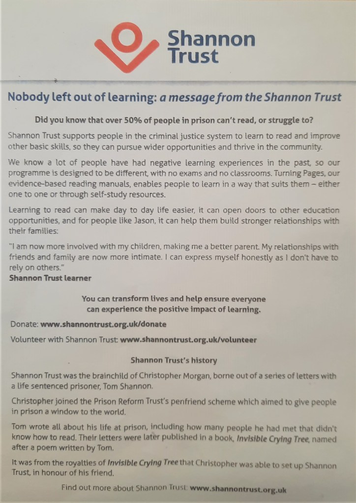Shannon Trust letter