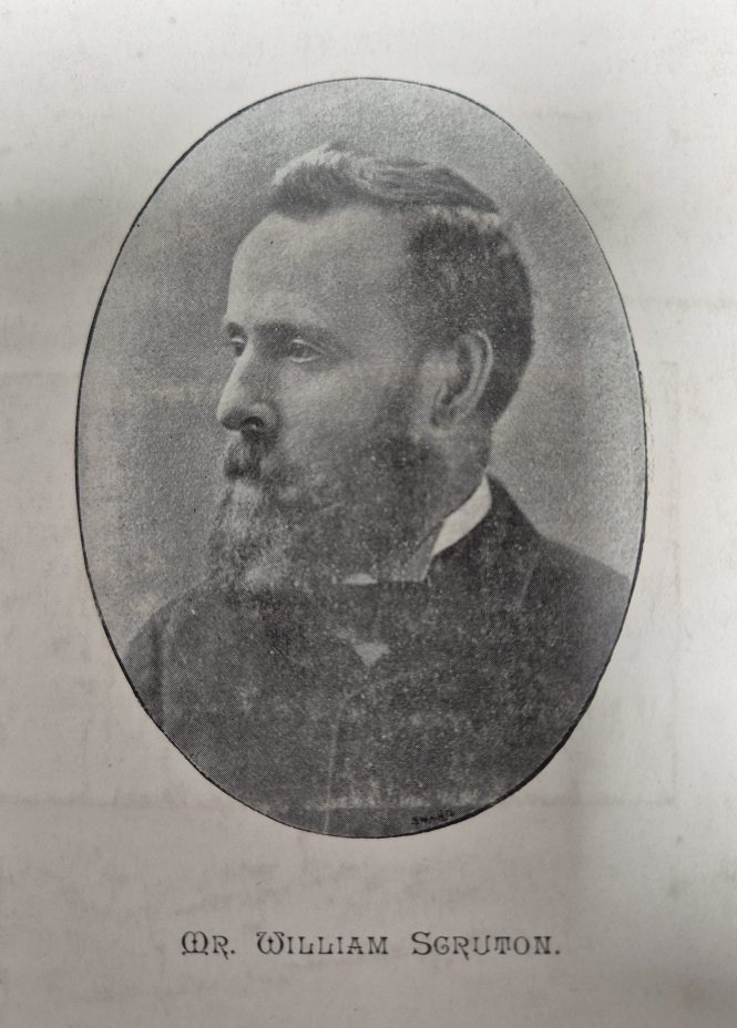 black and grey portrait image of William Scruton.